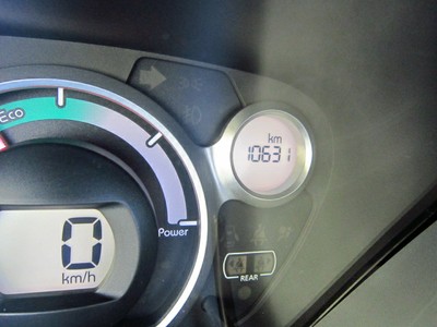 Počáteční stav tachometru 10631 km