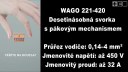 Desetinásobná WAGO svorka řady 221-420